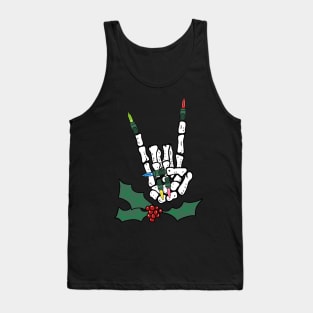 Rocker Christmas Skeleton hand Tank Top